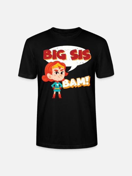 Big Sister Superhero - Stanley/Stella CRAFTER Unisex Organic T-Shirt - black