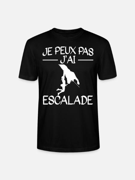 Je Peux Pas J'Ai Escalade - T-shirt bio CRAFTER Stanley Stella Unisexe - noir