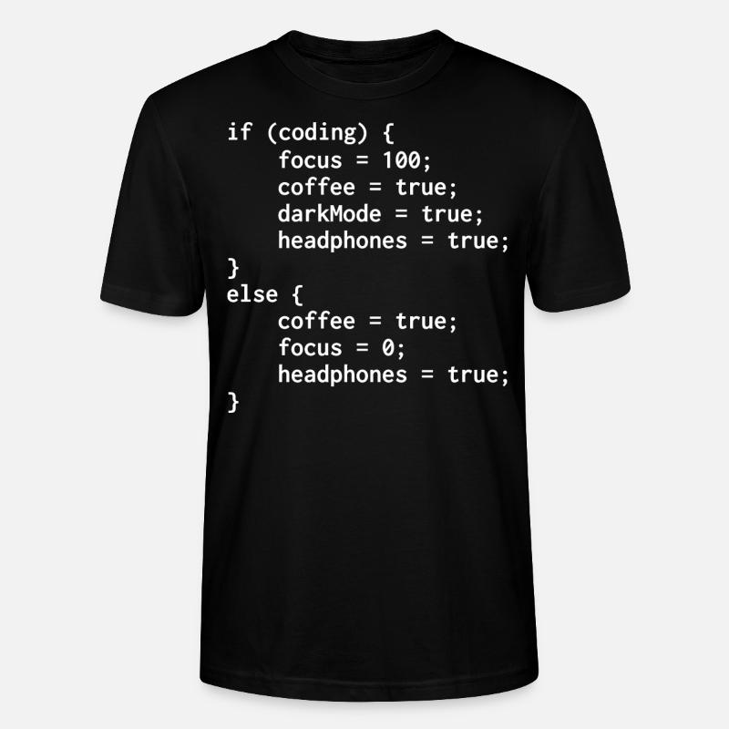 Programmierer-Else-Code - Stanley/Stella Unisex Bio-T-Shirt CRAFTER - Schwarz