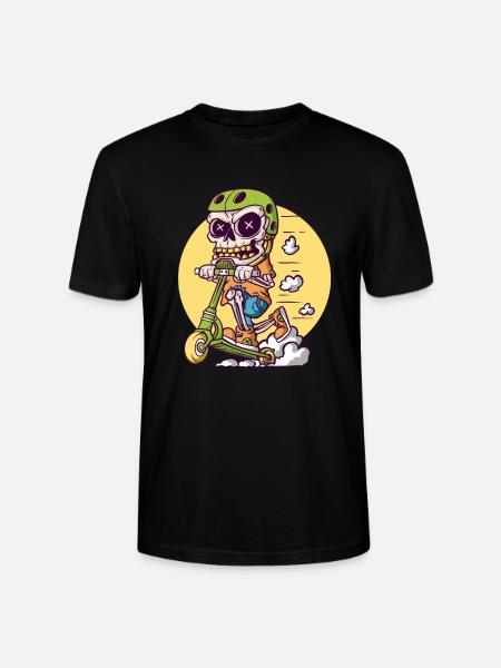 Skull scooter - Stanley/Stella CRAFTER Unisex Organic T-Shirt - black