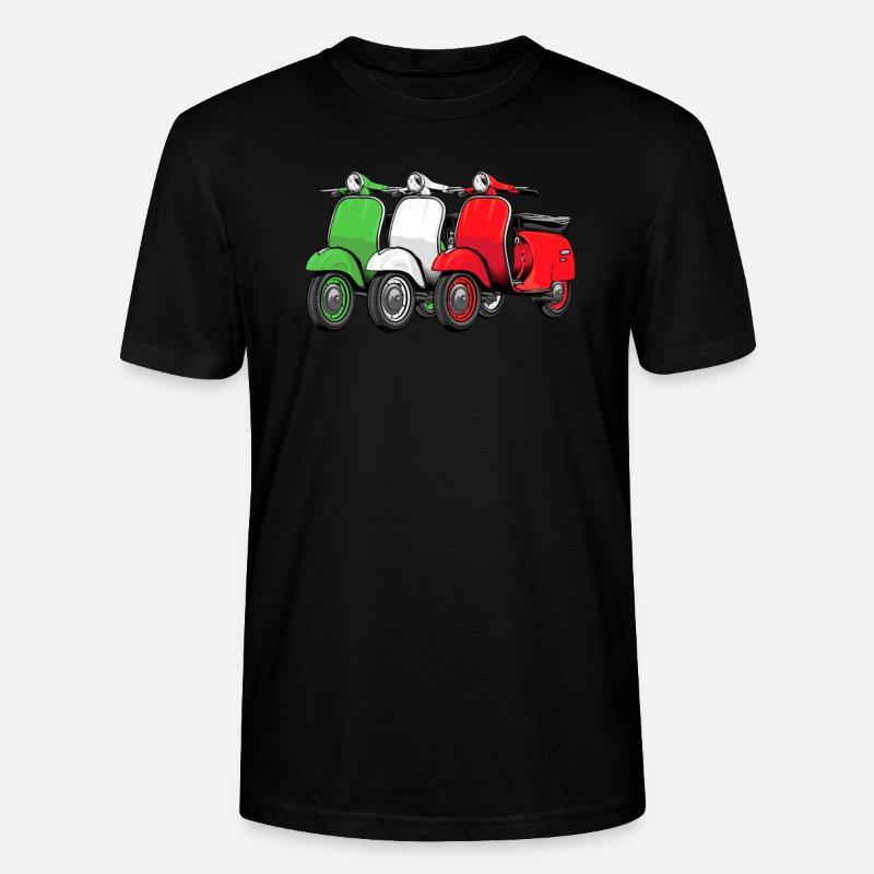 Motorroller Mofa Moped Roller - Stanley/Stella Unisex Bio-T-Shirt CRAFTER - Schwarz