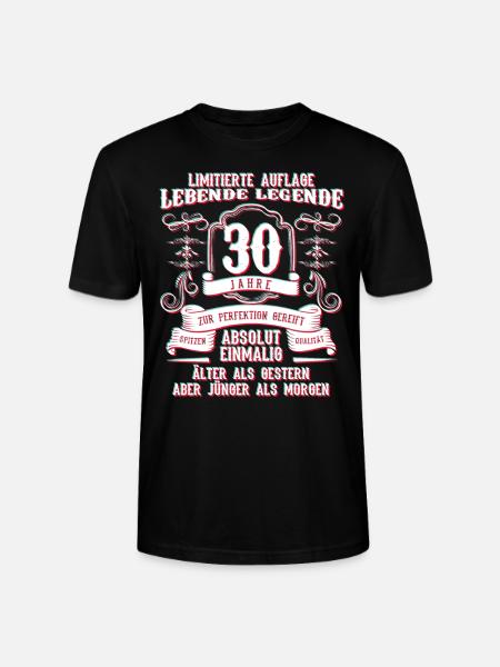 30 Birthday Funny Gift Idea - Stanley/Stella CRAFTER Unisex Organic T-Shirt - black