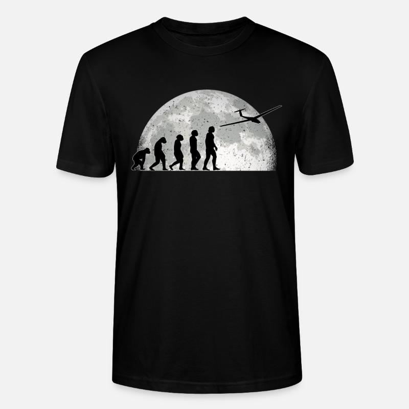 Glider Evolution Moon Glider - Stanley/Stella CRAFTER Unisex Organic T-Shirt - black