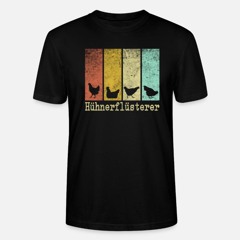 Hühnerflüsterer - Chicken Design - Stanley/Stella Unisex Bio-T-Shirt CRAFTER - Schwarz