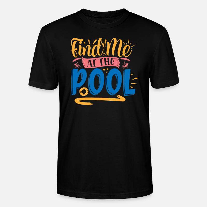 Bin am Pool - Stanley/Stella Unisex Bio-T-Shirt CRAFTER - Schwarz