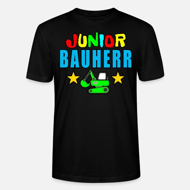 Junior Bauherr - Stanley/Stella Unisex Bio-T-Shirt CRAFTER - Schwarz