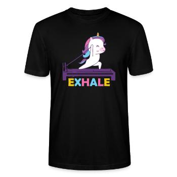 Pilates - Stanley/Stella CRAFTER Unisex Organic T-Shirt - black - Front - Alina (178cm) & Michal (187cm)
