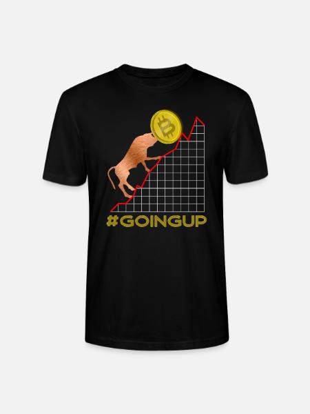 Bitcoin - Bull Going Up - NYSE - Stanley/Stella CRAFTER Unisex Organic T-Shirt - black
