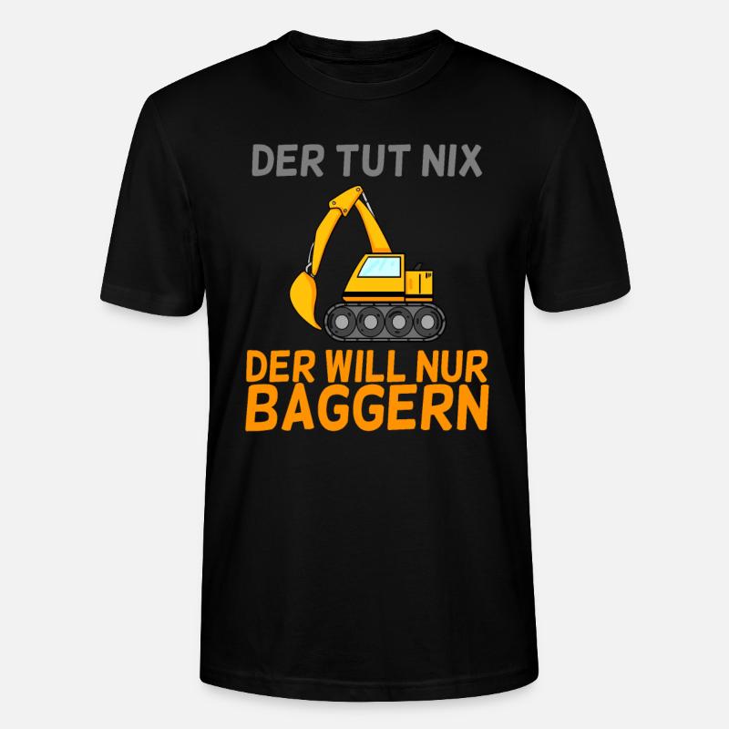 Bagger Baggern - Stanley/Stella Unisex Bio-T-Shirt CRAFTER - Schwarz