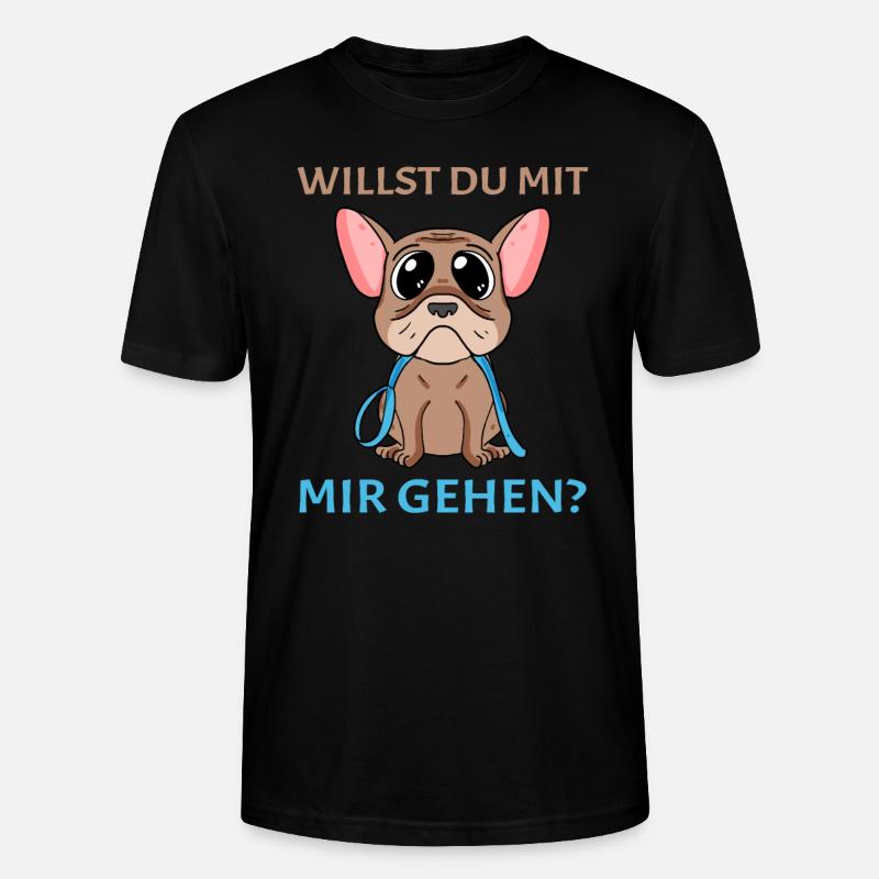 Willst du mit mir(Gassi) gehen? - Stanley/Stella Unisex Bio-T-Shirt CRAFTER - Schwarz