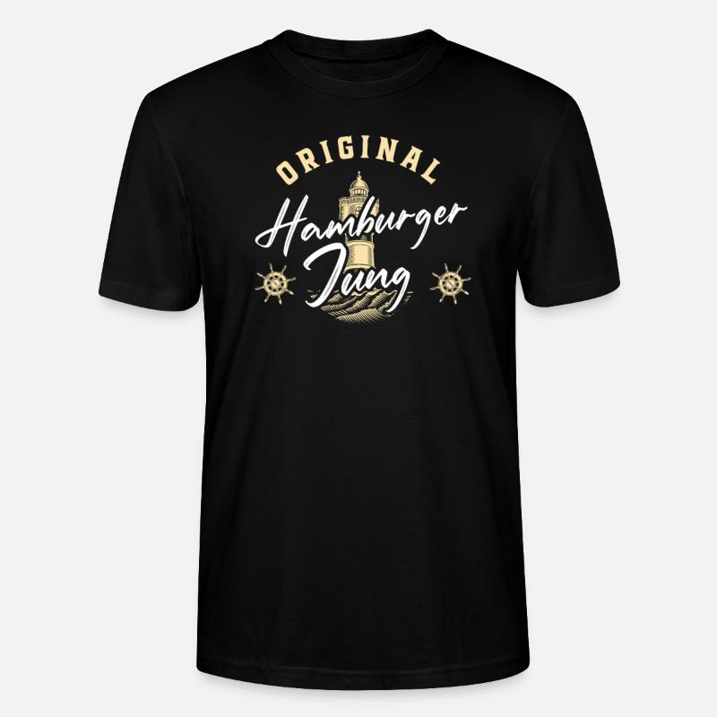 Idée cadeau Hamburger Jung - T-shirt bio CRAFTER Stanley Stella Unisexe - noir