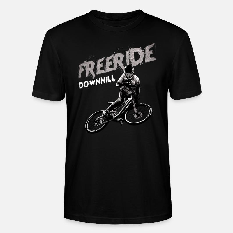 Freeride Downhill Mountainbiker Geschenk - Stanley/Stella Unisex Bio-T-Shirt CRAFTER - Schwarz