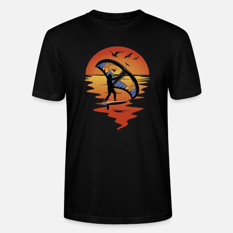 Wing Foiling Wing Surfer Geschenk - Stanley/Stella Unisex Bio-T-Shirt CRAFTER - Schwarz