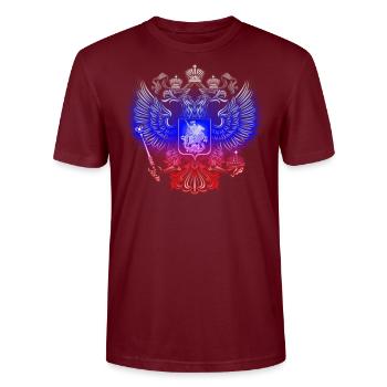 Armoiries russes - T-shirt bio CRAFTER Stanley Stella Unisexe - bordeaux - Devant - Alina (178cm) & Michal (187cm)