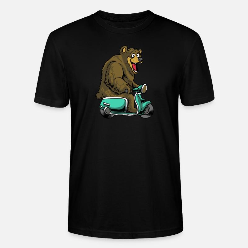 Motorroller Mofa Moped Roller - Stanley/Stella Unisex Bio-T-Shirt CRAFTER - Schwarz