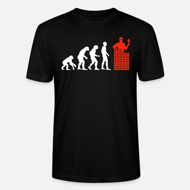 Handwerker Maurer Geschenk Heimwerker Evolution - Stanley/Stella Unisex Bio-T-Shirt CRAFTER - Schwarz