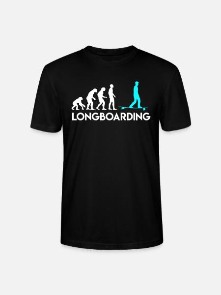 Monkey Human Longboarder Evolution Evolution - Stanley/Stella CRAFTER Unisex Organic T-Shirt - black