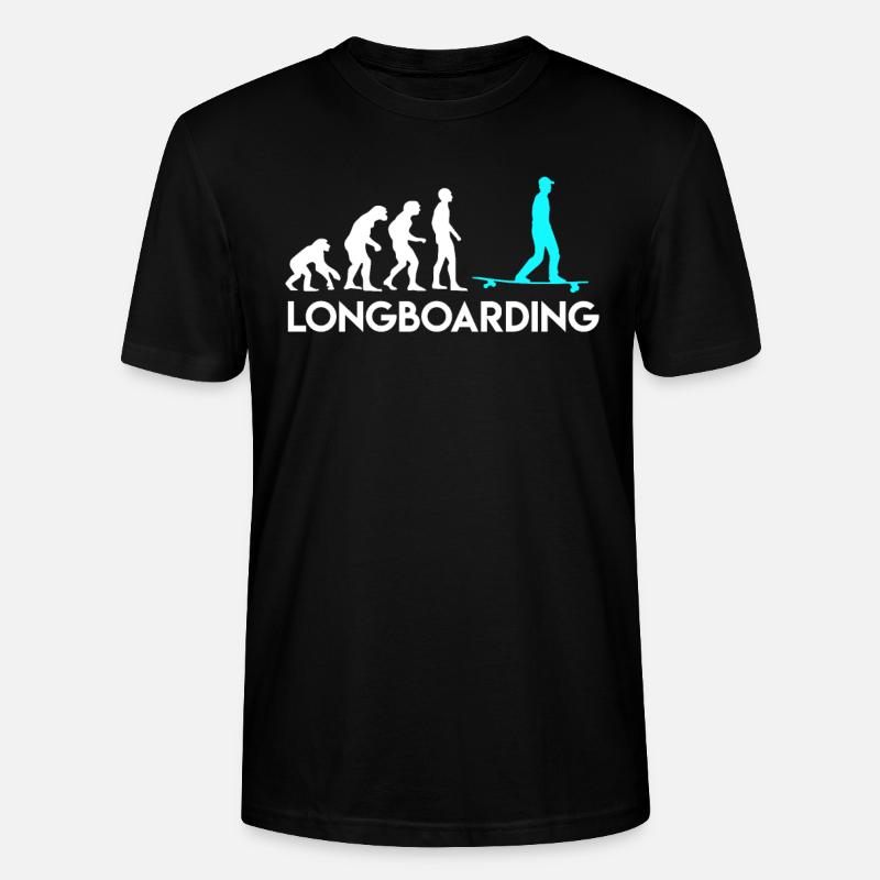 Singe Homme Longboarder Evolution Développement - T-shirt bio CRAFTER Stanley Stella Unisexe - noir