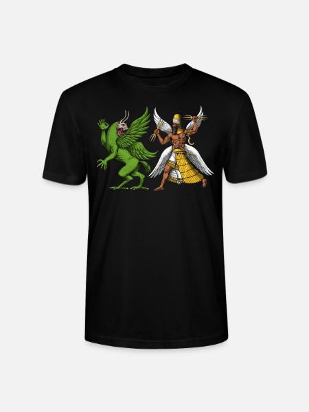Tiamat And Marduk Sumerian Mythology - Stanley/Stella CRAFTER Unisex Organic T-Shirt - black