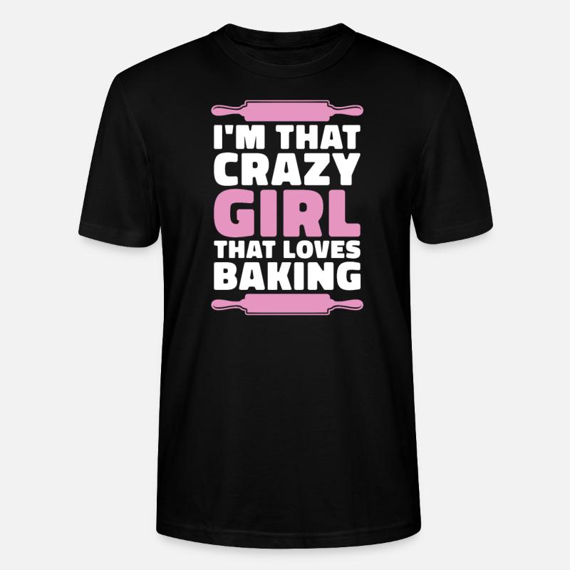 Baker Baking Pastry Chef - Stanley/Stella CRAFTER Unisex Organic T-Shirt - black