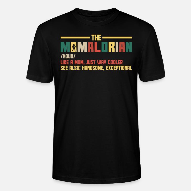 Mamalorian Mama Mutter Retro - Stanley/Stella Unisex Bio-T-Shirt CRAFTER - Schwarz