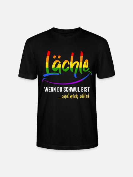 Lächle wenn du Schwul bist Gay Pride LGBT Pride - Stanley/Stella Unisex Bio-T-Shirt CRAFTER - Schwarz