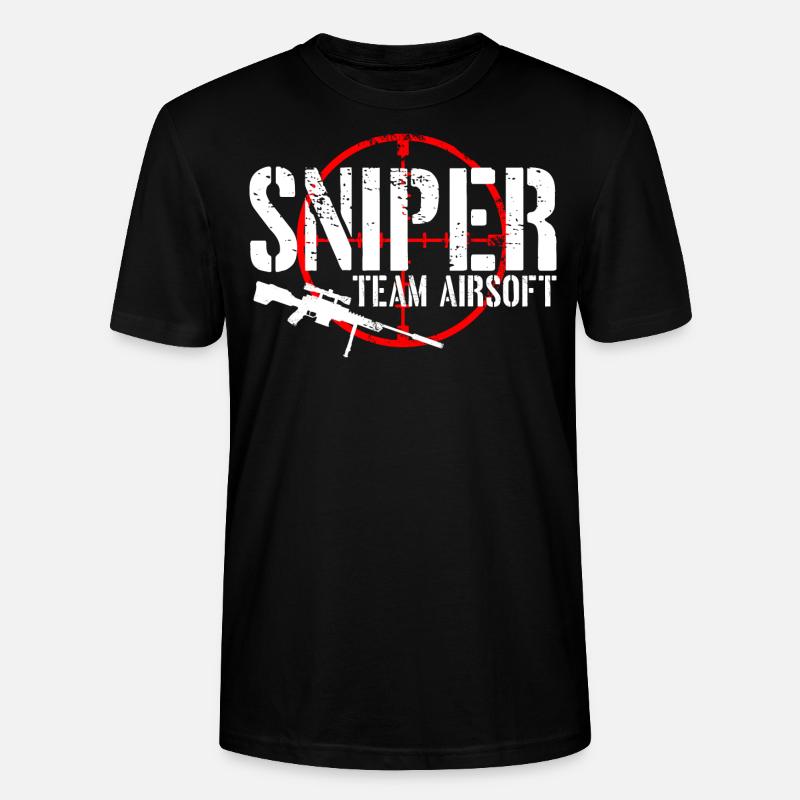 Sniper airsoft Team - Stanley/Stella Unisex Bio-T-Shirt CRAFTER - Schwarz