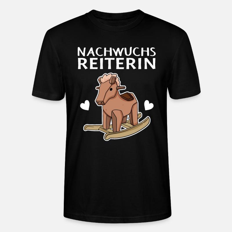 Reiterin Nachwuchs Pferd - Stanley/Stella Unisex Bio-T-Shirt CRAFTER - Schwarz