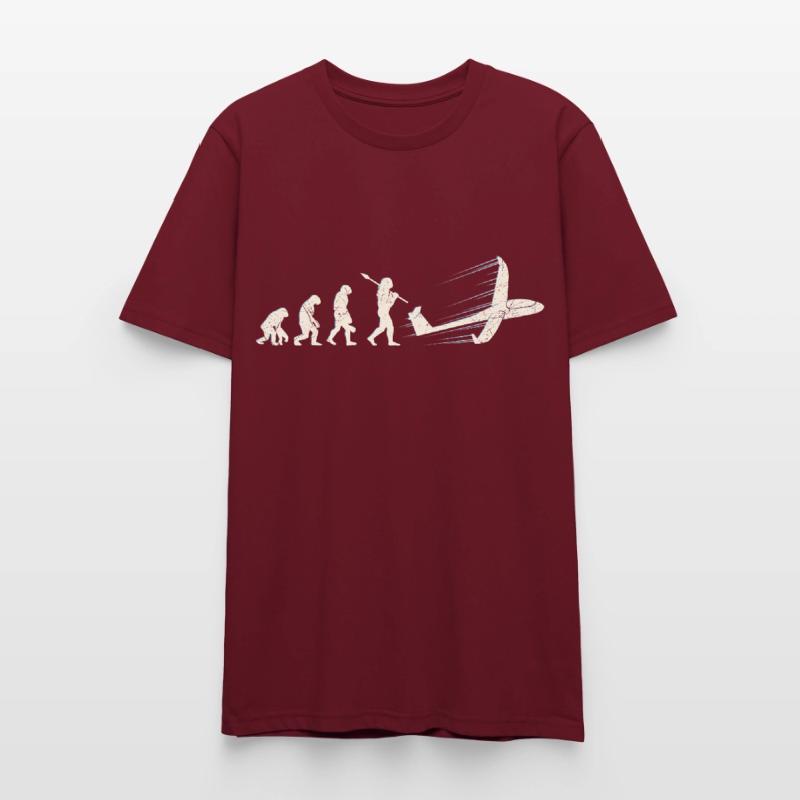 Glider Pilot Evolution Monkey Human Stanley/Stella CRAFTER Unisex Organic T-Shirt