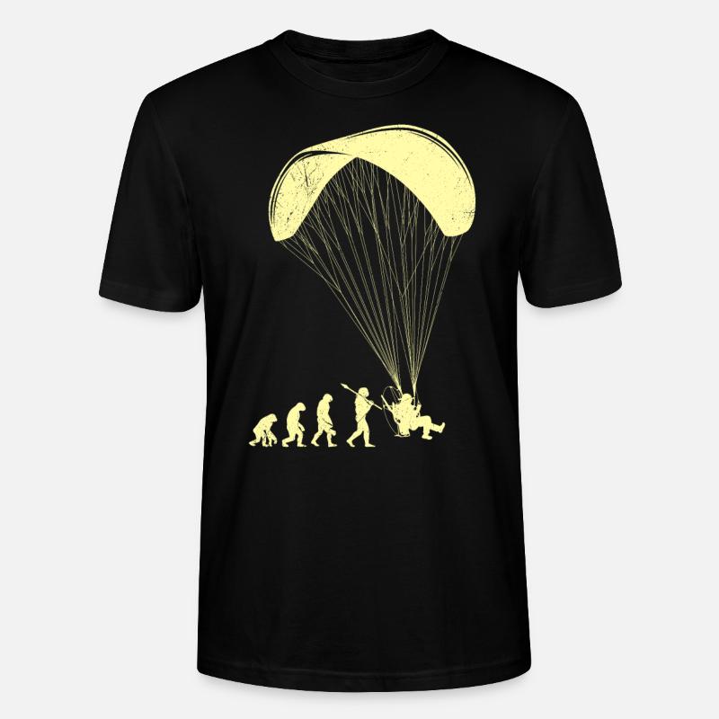 Paramotor evolution abe menneskelig paraglider - Stanley Stella CRAFTER unisex økologisk-T-shirt - sort