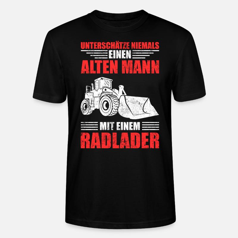 Radlader - Stanley/Stella Unisex Bio-T-Shirt CRAFTER - Schwarz