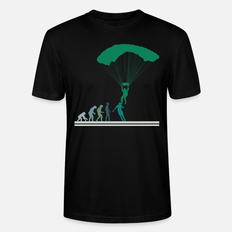Parachute Evolution Parachute Skydiving - T-shirt bio CRAFTER Stanley Stella Unisexe - noir