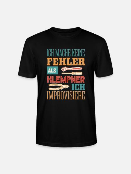 Klempner, Fehlerfrei und improvisiert - Stanley/Stella Unisex Bio-T-Shirt CRAFTER - Schwarz