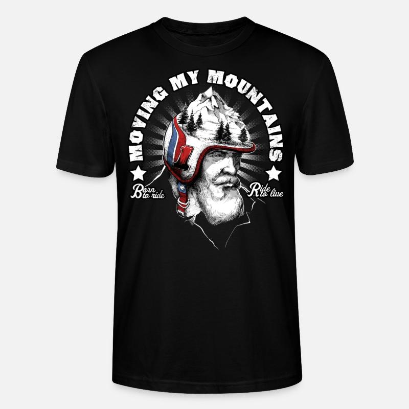 Biker und Berge - Stanley/Stella Unisex Bio-T-Shirt CRAFTER - Schwarz