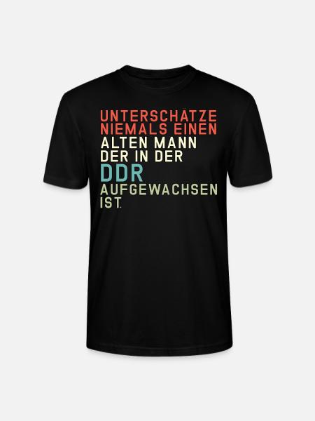 Unterschätze niemals einen Ossi Ostdeutschland DDR - Stanley/Stella Unisex Bio-T-Shirt CRAFTER - Schwarz