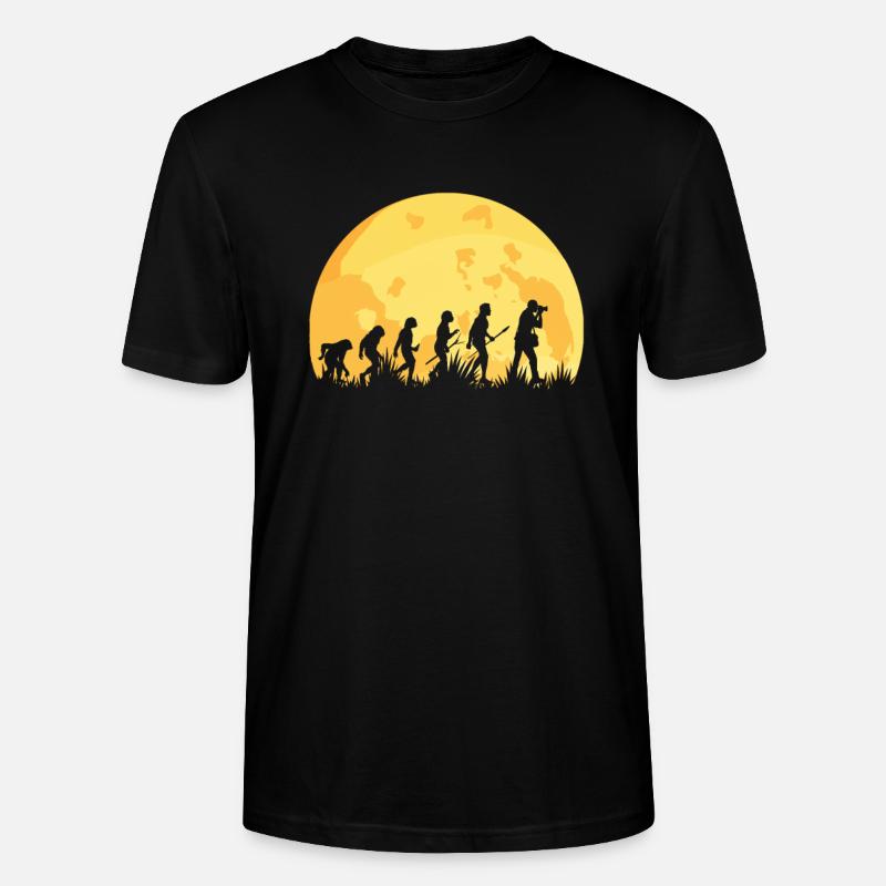 Evolution Photographer photographier - T-shirt bio CRAFTER Stanley Stella Unisexe - noir