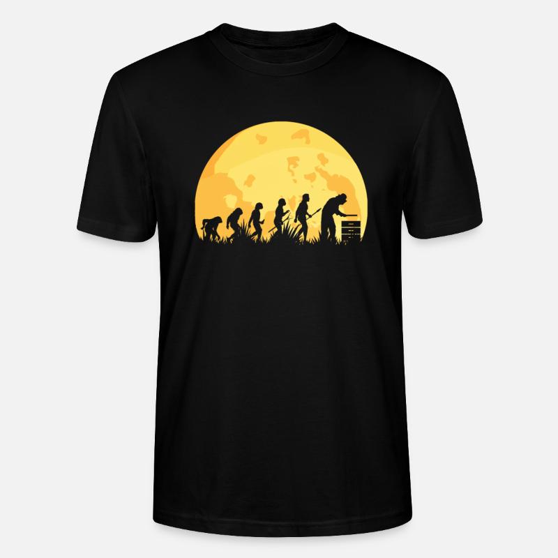 Evolution Beekeeper Beekeeping - Stanley/Stella CRAFTER Unisex Organic T-Shirt - black