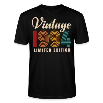 Jahrgang 1994 - Stanley/Stella Unisex Bio-T-Shirt CRAFTER - Schwarz - Vorne - Alina (178cm) & Michal (187cm)