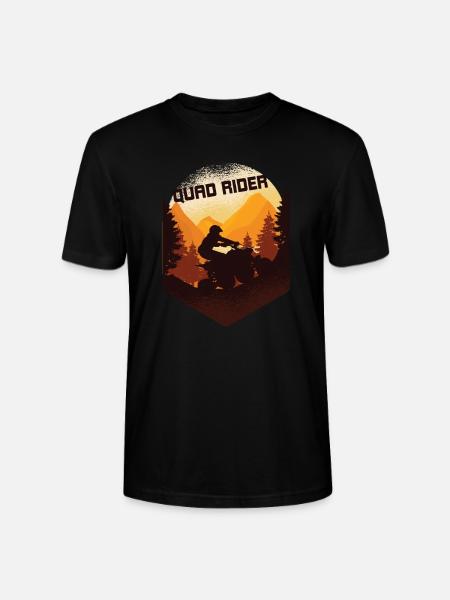 Quad in the beautiful nature - Stanley/Stella CRAFTER Unisex Organic T-Shirt - black
