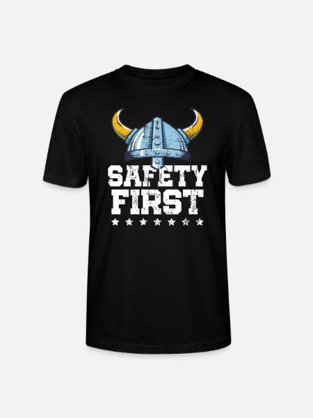Schutzhelm Sicherheit Erstes schützendes Wikingergeschenk - Stanley/Stella Unisex Bio-T-Shirt CRAFTER - Schwarz