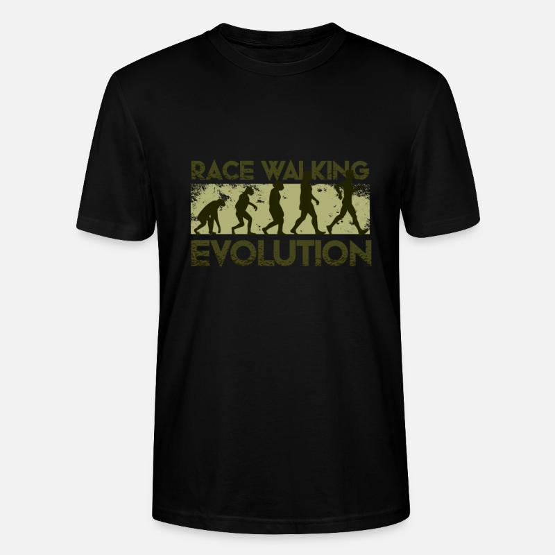 Walking, Walking Evolution - Stanley/Stella CRAFTER Unisex Organic T-Shirt - black