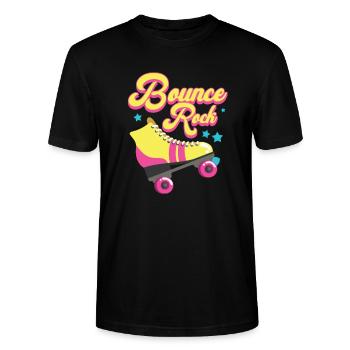 Les années 80 Patins à roulettes - T-shirt bio CRAFTER Stanley Stella Unisexe - noir - Devant - Alina (178cm) & Michal (187cm)