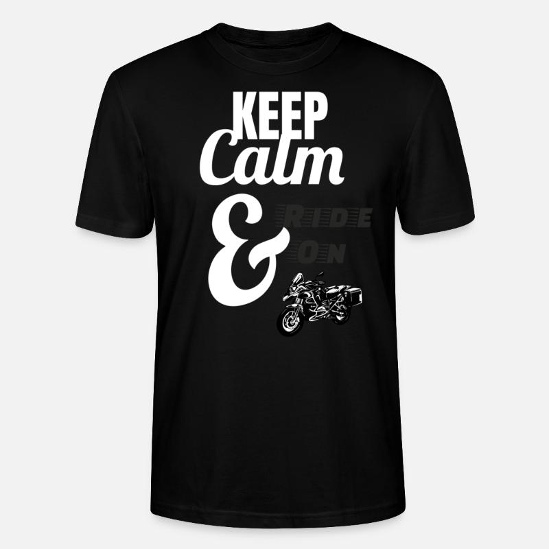 Keep Calm and Ride on - T-shirt bio CRAFTER Stanley Stella Unisexe - noir