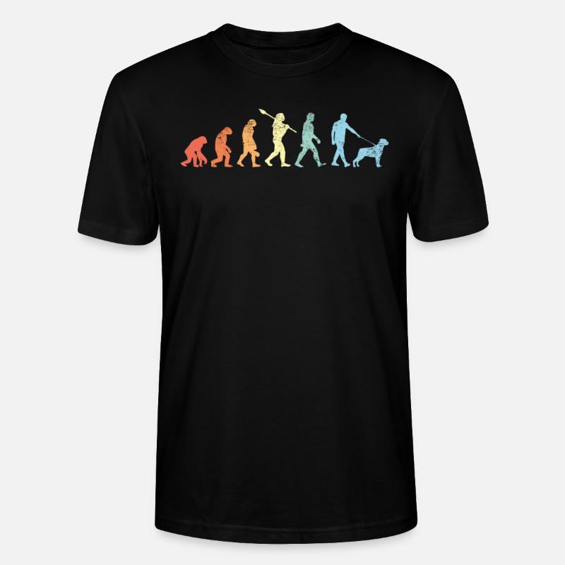 Retro Rottweiler Evolution - Stanley/Stella Unisex Bio-T-Shirt CRAFTER - Schwarz