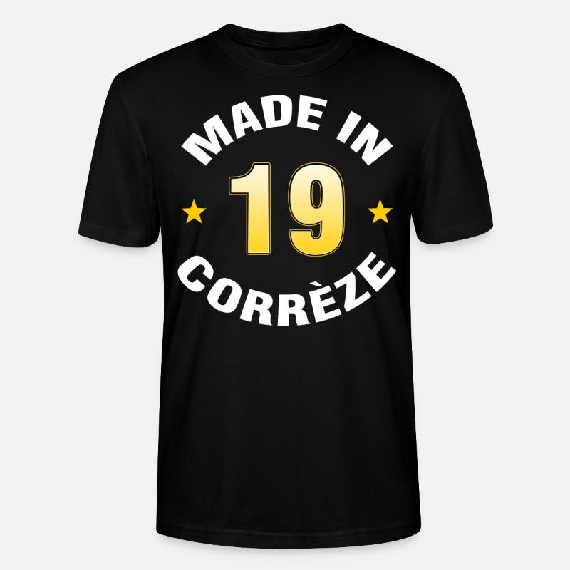 Corrèze - T-shirt bio CRAFTER Stanley Stella Unisexe - noir