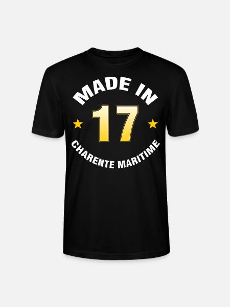 Charente Maritime - T-shirt bio CRAFTER Stanley Stella Unisexe - noir
