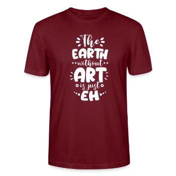 Art - T-shirt bio CRAFTER Stanley Stella Unisexe - bordeaux - Devant - Alina (178cm) & Michal (187cm)