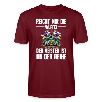 Jeu de société - T-shirt bio CRAFTER Stanley Stella Unisexe - bordeaux - Devant - Alina (178cm) & Michal (187cm)