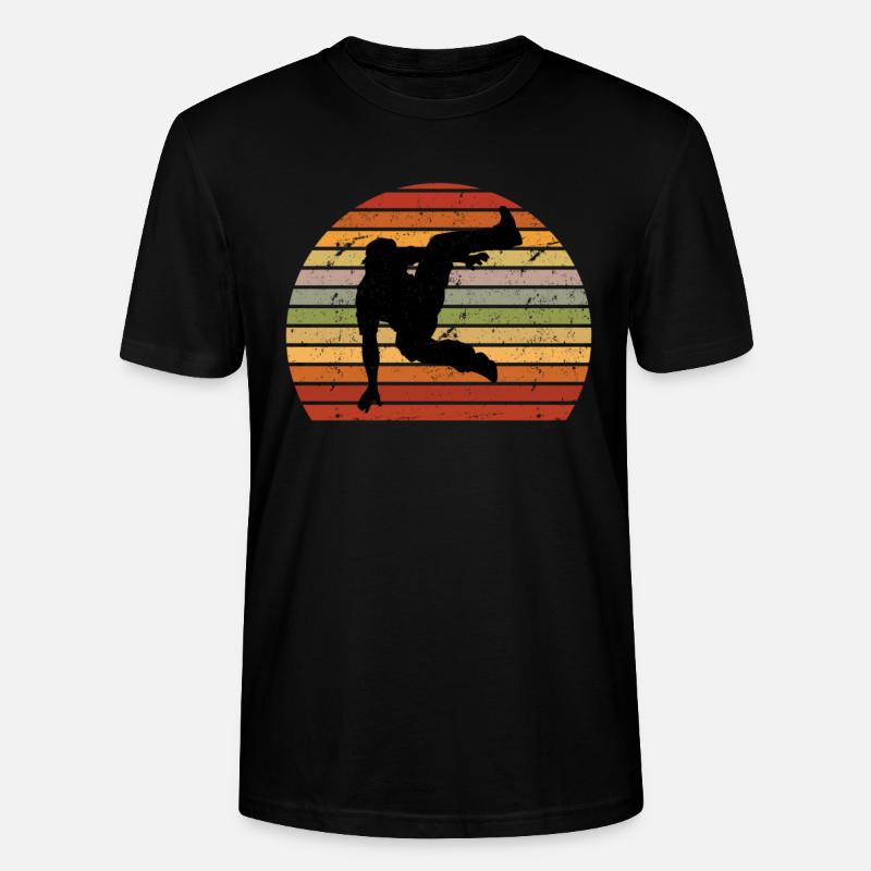 Urban Dance Breakdancer Silhouette Breakdance - Stanley/Stella Unisex Bio-T-Shirt CRAFTER - Schwarz