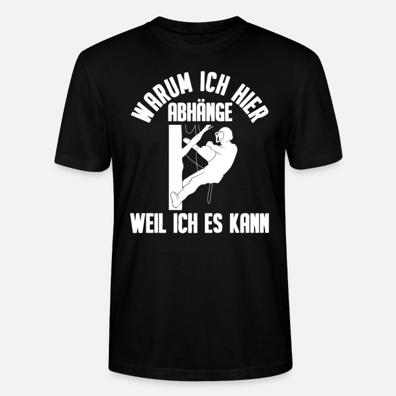Baumklettern Baumpfleger Arborist Baumkletterer - Stanley/Stella Unisex Bio-T-Shirt CRAFTER - Schwarz